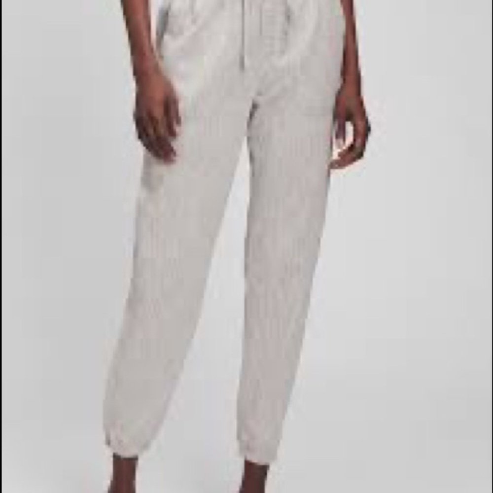 Gap Factory Herringbone Chambray Joggers with Washwell Sz large Tall